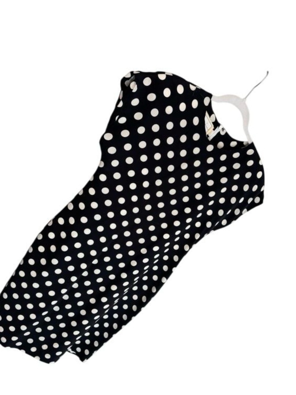VTG Spenser Jeremy 100% Silk Cap Sleeve Dress Sz. 6 Black White Polka Dot